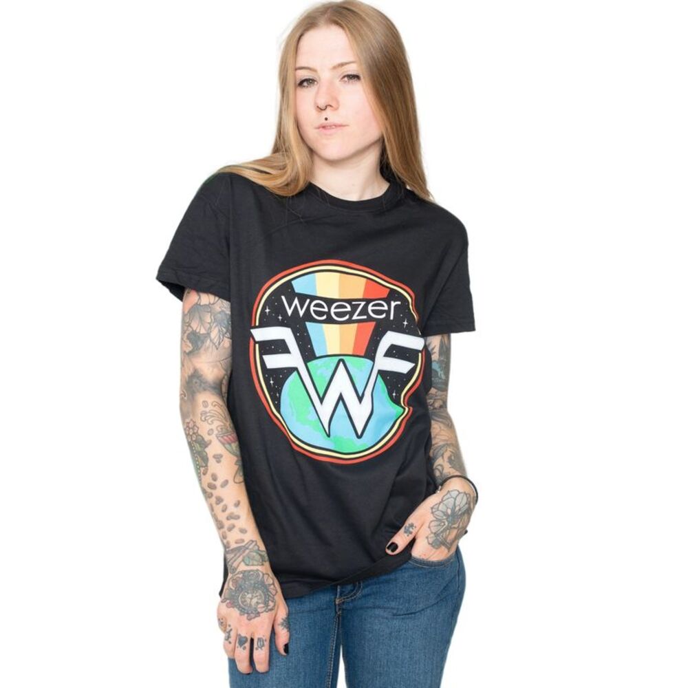 Weezer Unisex Adult Symbol Cotton Logo T-Shirt / Black